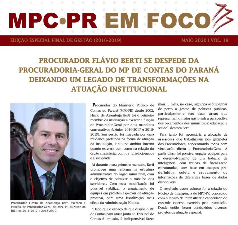 Boletim Informativo MPC-PR em Foco maio/2020