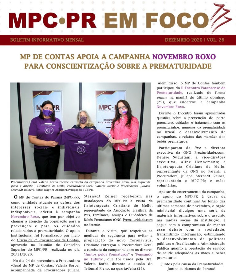 Boletim Informativo MPC-PR em Foco dezembro/2020