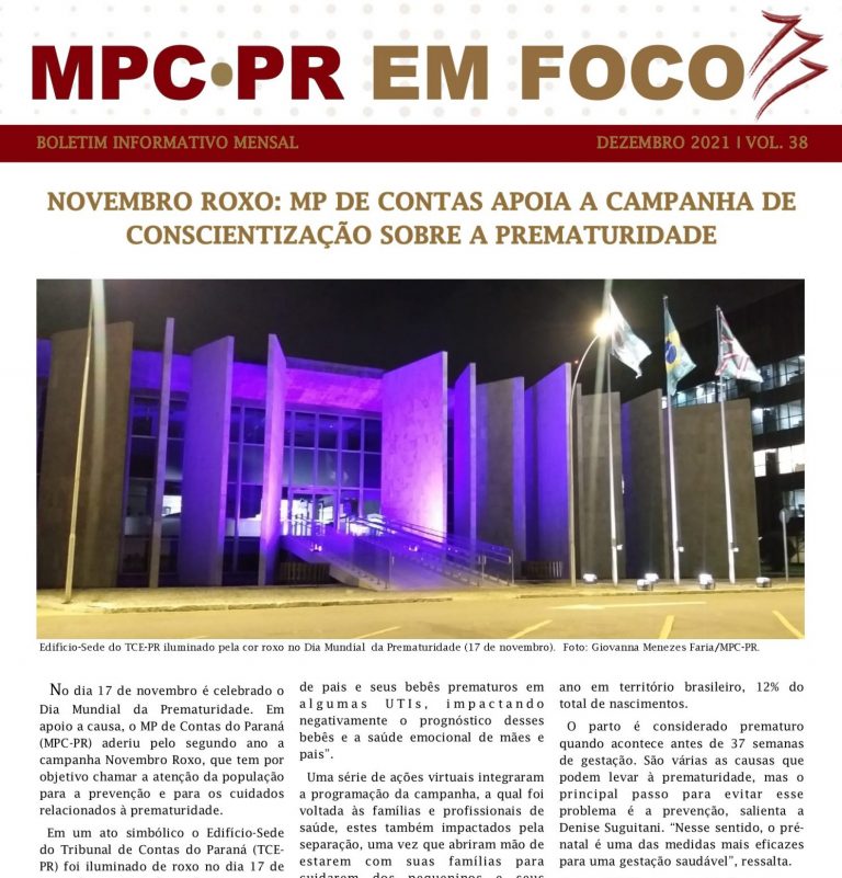 Boletim Informativo MPC-PR em Foco dezembro/2021