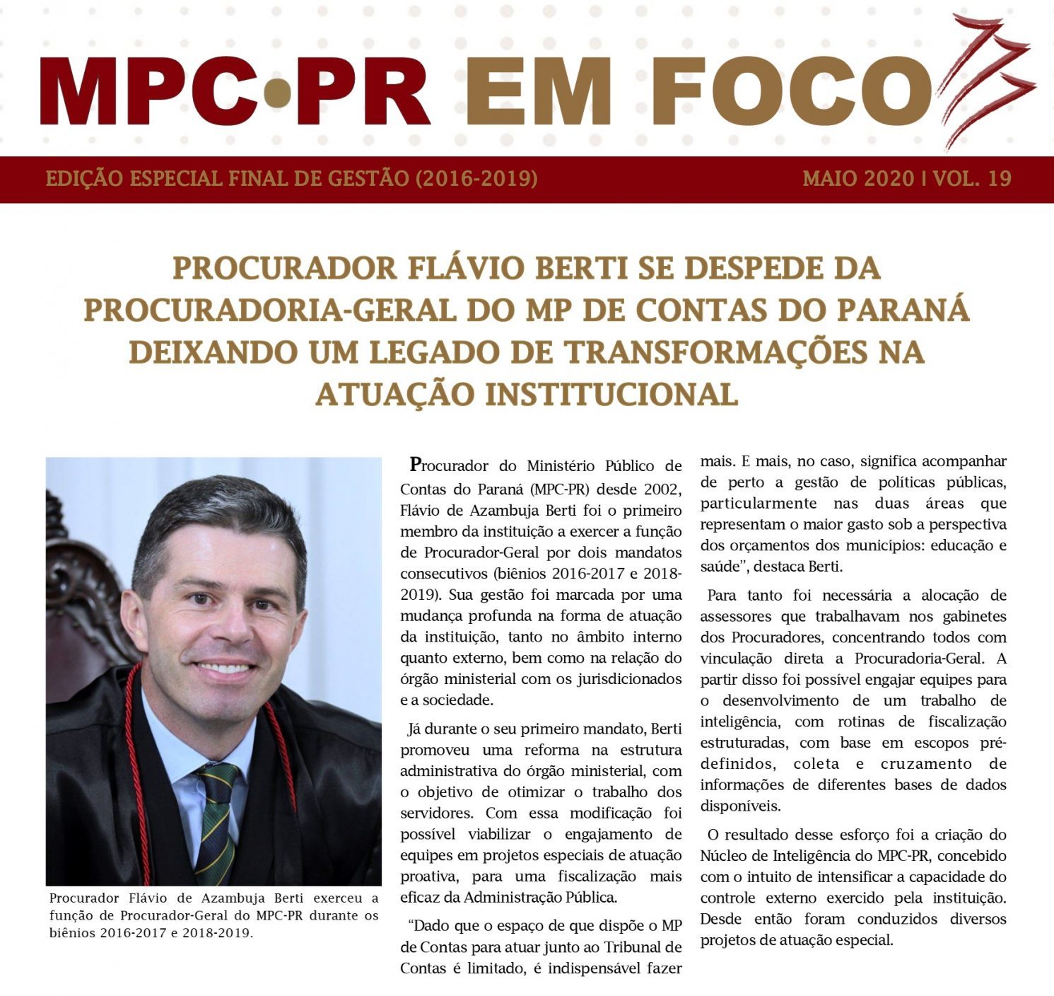Leia mais sobre o artigo Boletim Informativo MPC-PR em Foco maio/2020