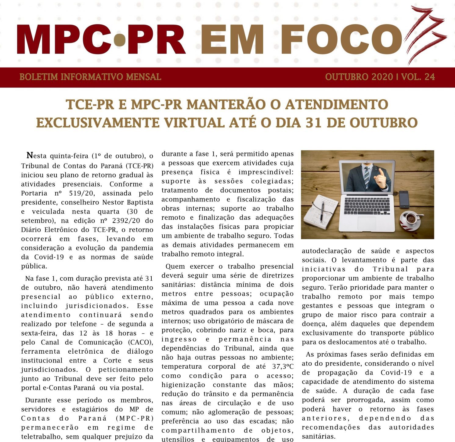 Leia mais sobre o artigo Boletim Informativo MPC-PR em Foco outubro/2020