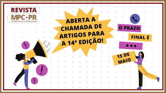 Leia mais sobre o artigo Está aberta a chamada de artigos para a 14ª edição da Revista do MPC-PR