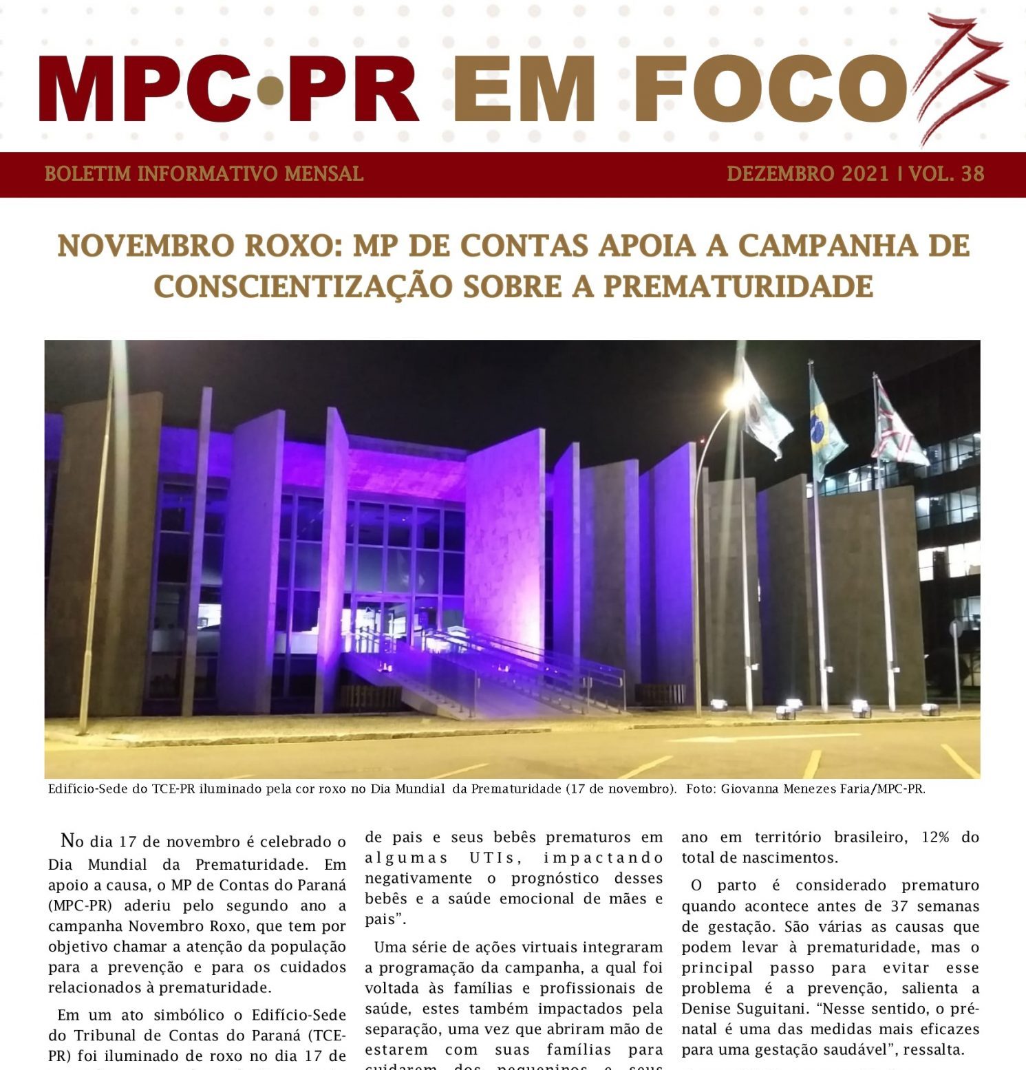Leia mais sobre o artigo Boletim Informativo MPC-PR em Foco dezembro/2021