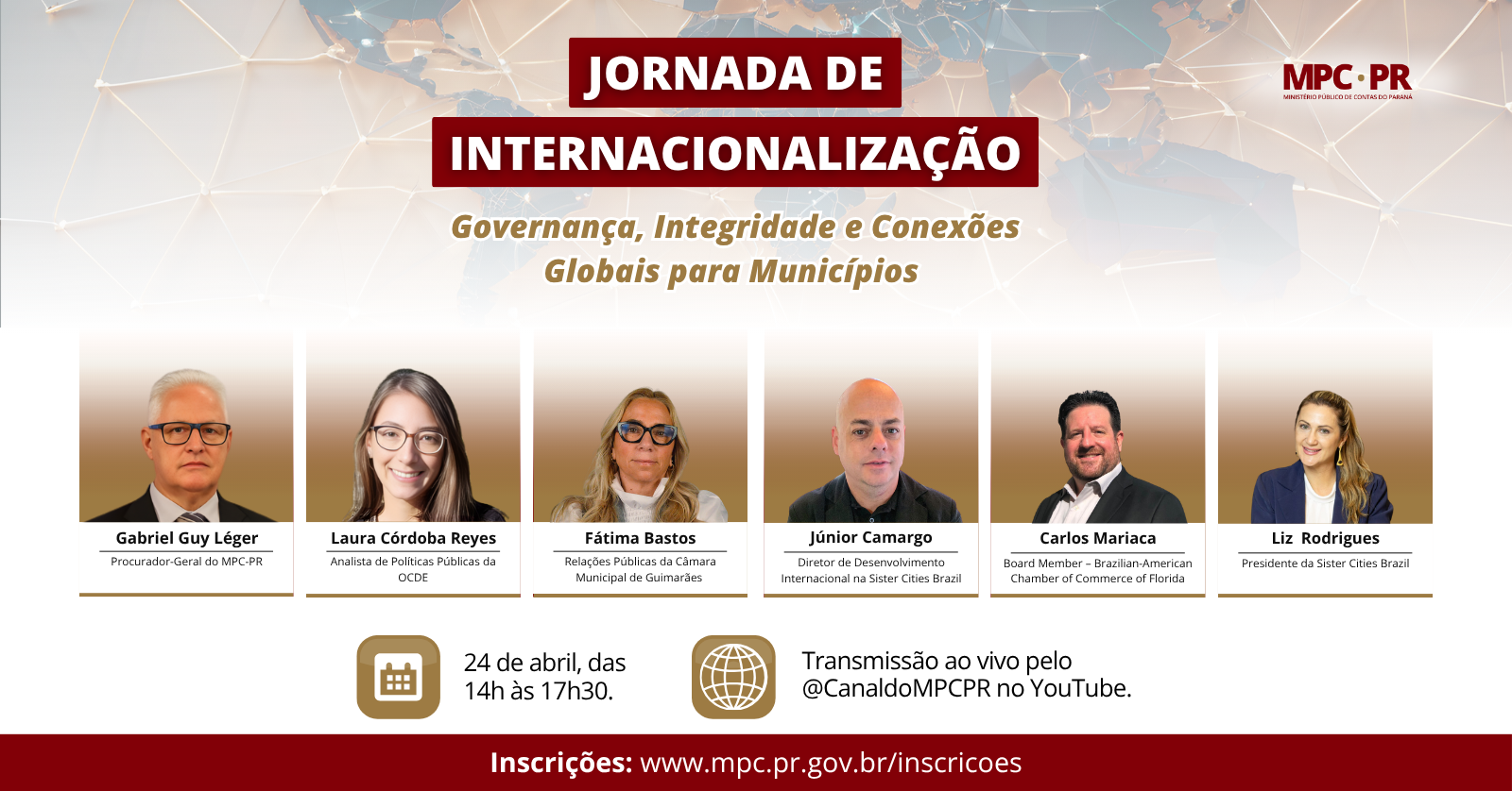 Leia mais sobre o artigo Em abril, MPCPR promove o evento “Jornada de Internacionalização” com foco em governança, integridade e conexões globais para municípios
