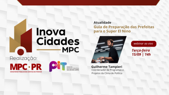 Webinário InovaCidades MPC aborda preparação dos municípios para o Super El Niño
